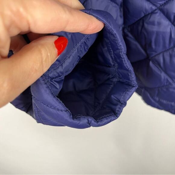 LL Bean Women's Quilted Riding Jacket Purple Size Medium Chore Barn Synthetic - Picture 7 of 10